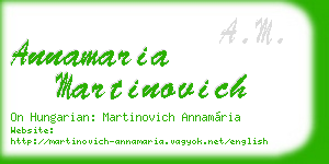 annamaria martinovich business card