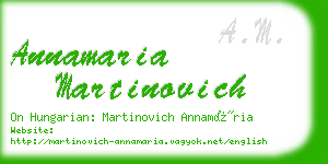 annamaria martinovich business card